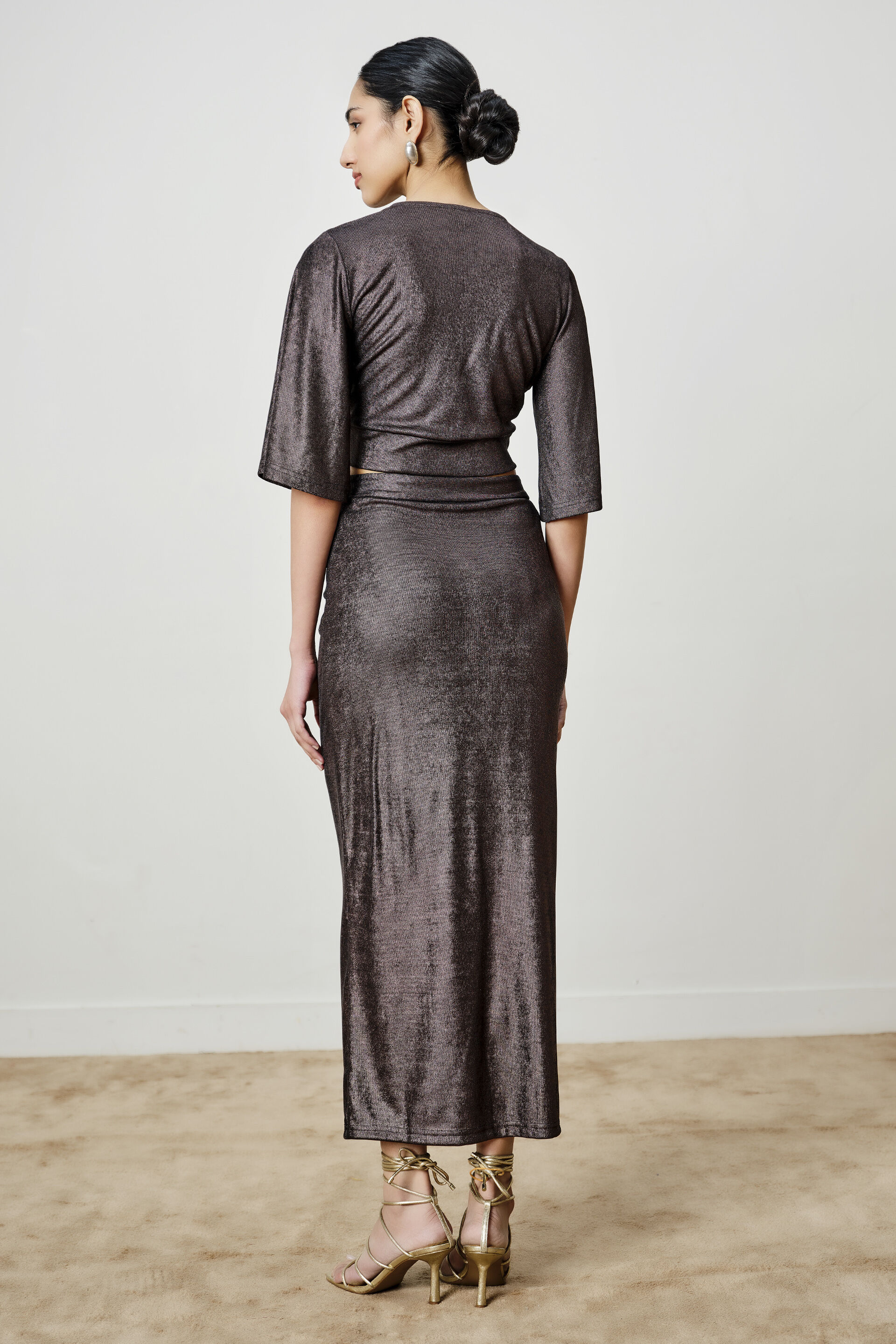 Panther Black Knitted Skirt Set, Black, image 6